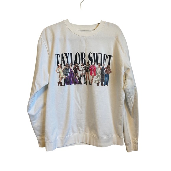 Taylor Swift Tops - Taylor Swift Midnights Eras Tour White Graphic Sweatshirt Crewneck Large